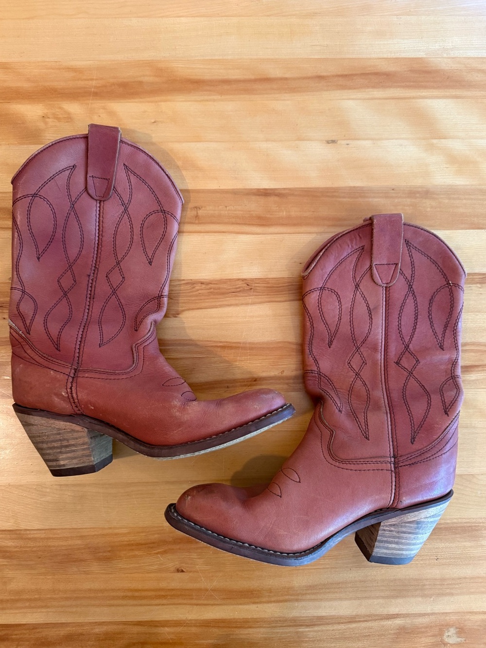 Women's Brown Leather Western Boots